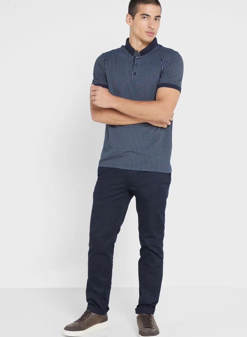 Robert Wood Waffle Knit Polo