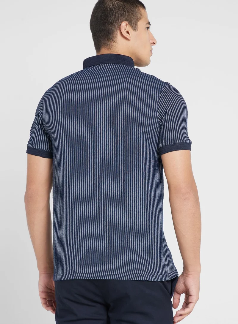 Robert Wood Waffle Knit Polo