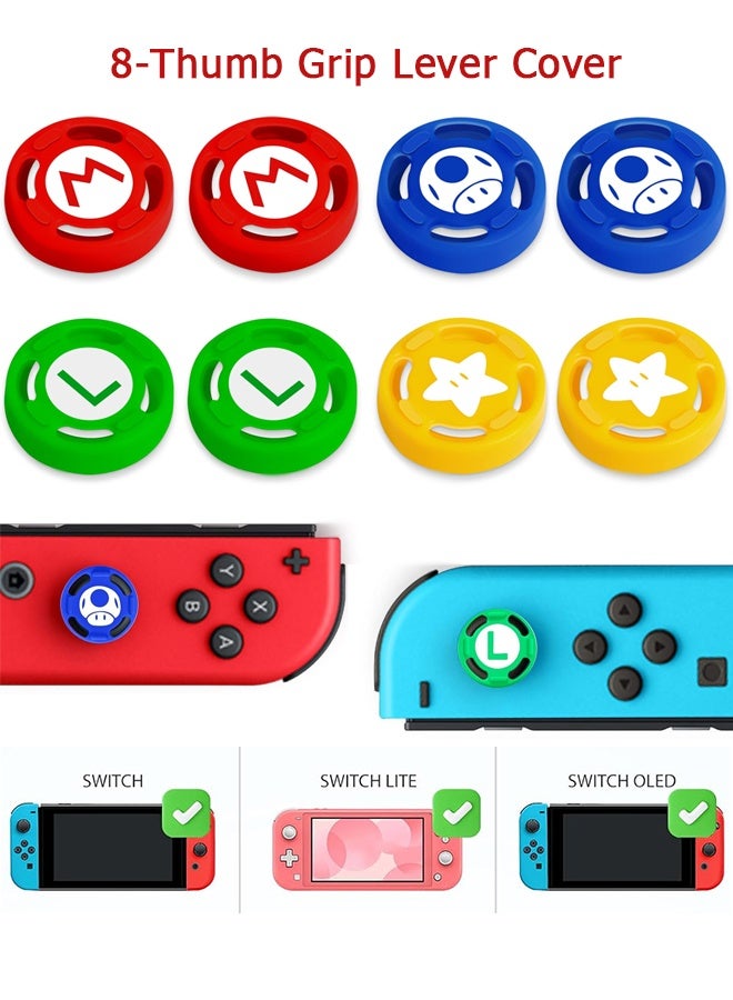 Wffo Pairs (8 pieces) Thumb Grip Stick Cover for Nintendo