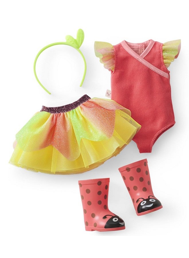 امريكان جيرل دمية ويلا من أميريكان جيرل، مقاس 14.5 بوصة، مع لباس ضيق مرجاني، وتنورة شبكية، وربطة رأس، وحذاء طويل، للأعمار من 4 سنوات فما فوق - Image 4
