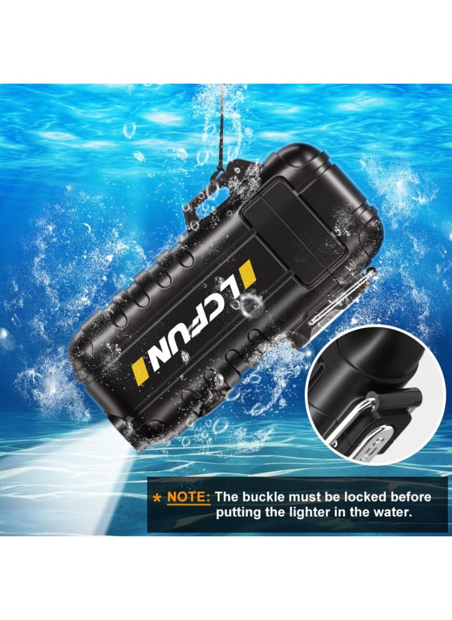LCFUN LcFun Rechargeable Lighter, USB C Electric Lighter, Plasma Lighters with LED Battery Display, Waterproof Windproof Lighters, Arc Lighter for Candle, Camping, Survival, Hiking, Outdoor, BBQ, Gas Stove  - Image 5