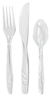 Dixie CH108 108 Piece White Ultra-Strong Cutlery Combo Pack (1 Pack of 36 knives  36 forks  36 teaspoons)
