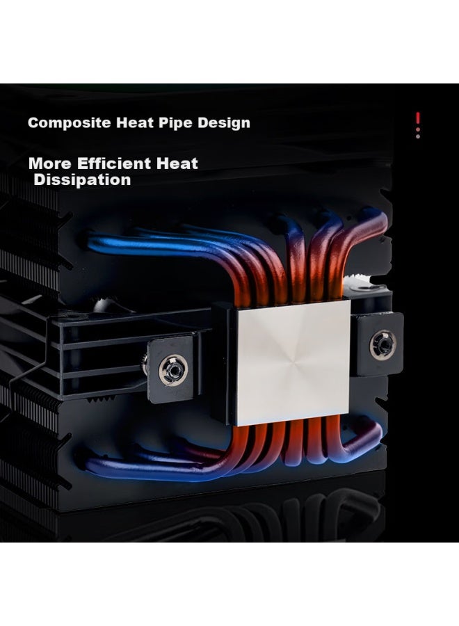 Enermax Td60d Air Cooler With Intelligent Digital Display, Composite Heat Pipes, Nickel-plated Copper Base, Pwm Fan, 280w Tdp - Image 4