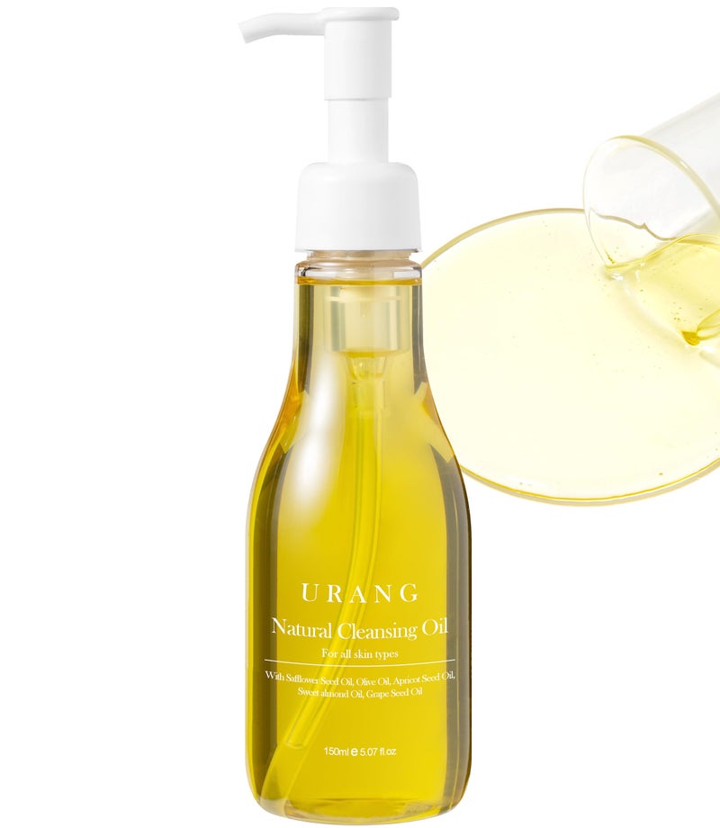 URANG Natural Cleansing Oil  COSMOS ORGANIC Certified  Vegan Deep Face Wash  Organic Oil Cleanser For Women  Men  For All Skin Types Oily Dry  Sensitive  507 Fl Oz
