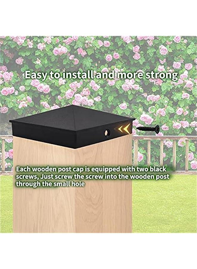 Arabest True I.D. 4-1/16 x 4-1/16 Aluminum Pyramid Post Caps Cover ONLY for Actual/True 4 x 4 Wood Post, NOT for Actual 3.5 x 3.5 Wood Post, with Matte Finish Powder Coated Surface(Black, 4Pack) - Image 4