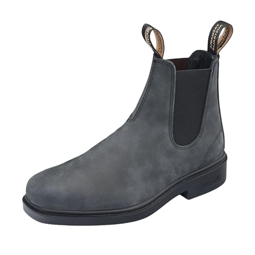 Blundstone Unisex Dress Series 1308 Chelsea Boots for Men and Women, Wide Chisel Toe Boots with Cushioned Midsole and Premium Leather, Rustic Black, 9.5 US Men / 11.5 US Women / 8.5 AU - Image 1