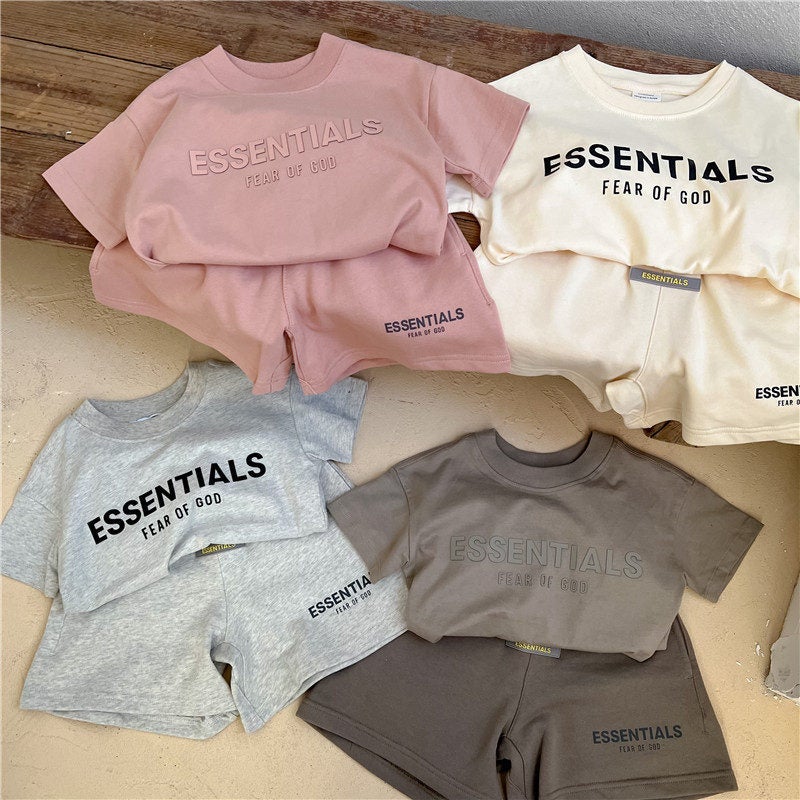 Children'S Sports Suit 2024 Style Short-Sleeved T-Shirt For Boys And Girls, Baby Casual Shorts Two-Piece Set That Can Be Worn Outside - Image 2