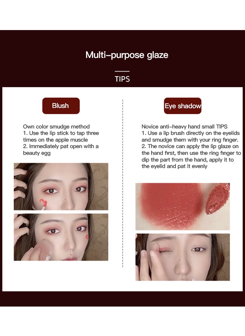 MINILAB Lasting Matte Velvet Lip Gloss Lock Color Light Satin Soft Mist Lip Glaze 1.6g  - Image 5