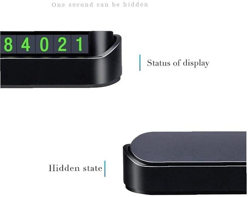 VEDHAK Car Dashboard Number Display - Mobile Number Display for Car, Temporary Car Parking Mobile Number Display with Magnetic Numbers Stickers Automobile Temporary Car Parking. - Image 3