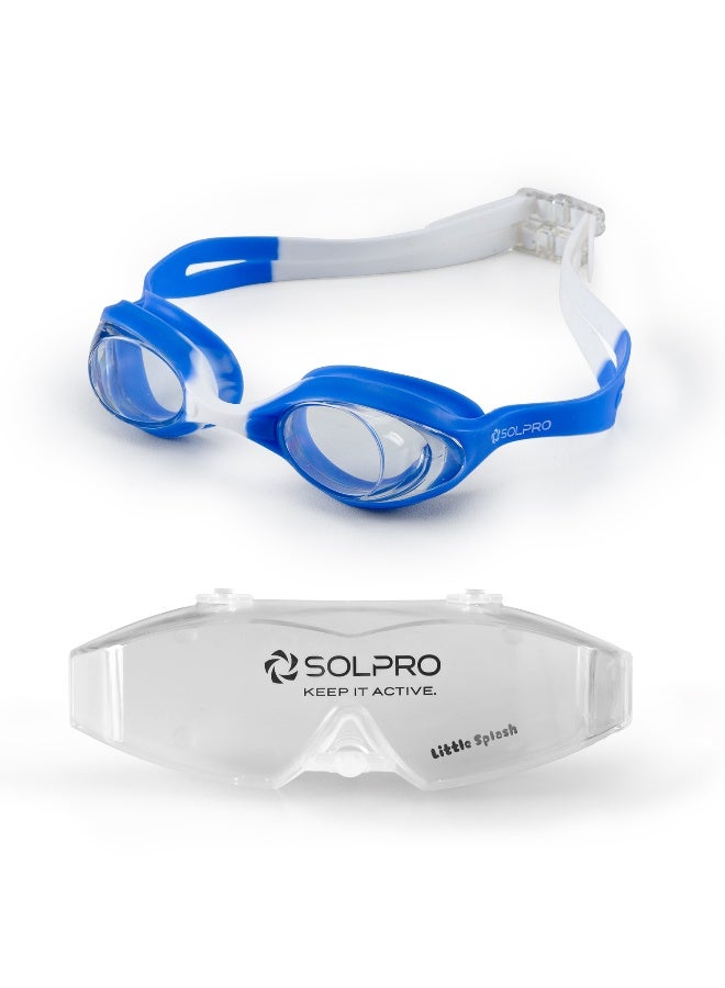 SOLPRO Little Splash Kids Swimming Goggles (Blue/White) - Image 1