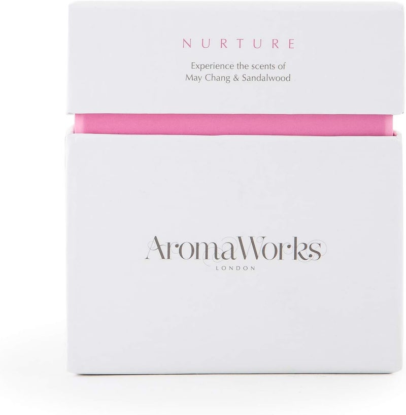 AromaWorks London Nurture Soy Wax Candle - May Chang, Roman Chamomile and Sandalwood Aromas - Calm, De-Stress & Sleep - Natural, Vegan, Cruelty Free - Medium 7.76oz - Image 4