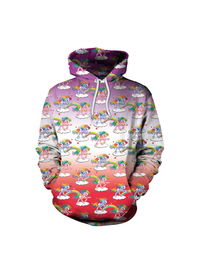Loquat Digital Printed Pullover Long Sleeved Hoodie  - Image 1