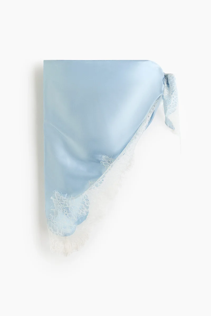 H&M  Lace-trimmed triangle scarf for Women | Best Price UAE