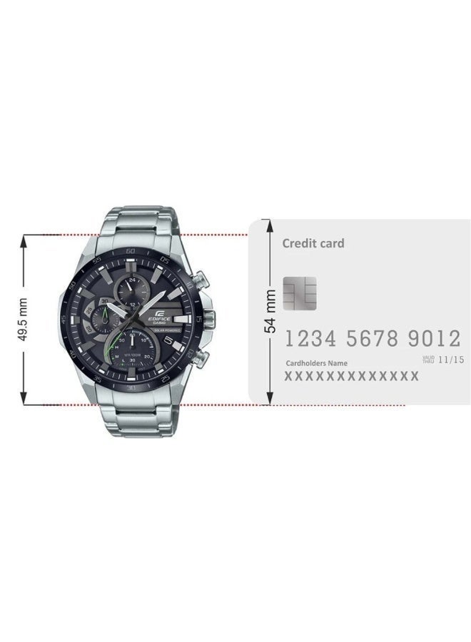 Casio Edifice EQS-940DB-1AVUDF Men’s Solar Chronograph Watch, Stainless Steel, Black Dial, Black Bezel, 100m Water Resistance - Image 5