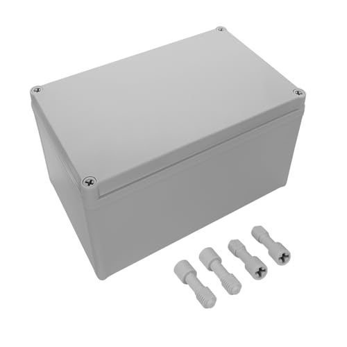 LeMotech IP67 Waterproof Junction Box ABS Plastic Project Box Dustproof Electrical Box Outdoor Enclosure for Electronics DIY Case Gray 9.8X 5.9X 5.1 inch(250mmx 150mmx 130mm) - Image 1