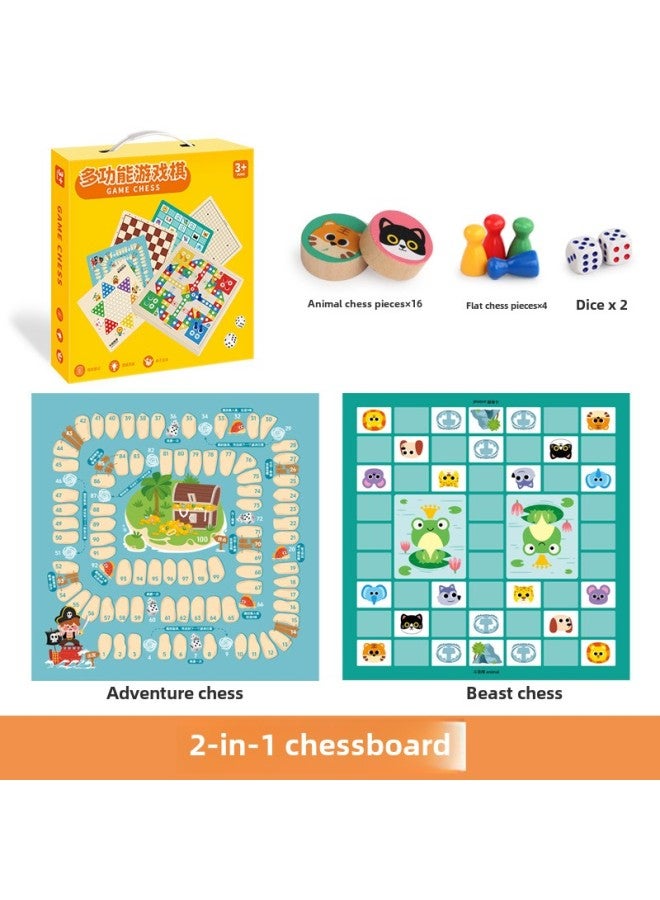 لعبة الشطرنج الخشبية متعددة الوظائف للاستخدام الداخلي، الشطرنج الطائر، لعبة لوحية تفاعلية للكبار، هدايا، ألعاب أطفال، ألغاز
