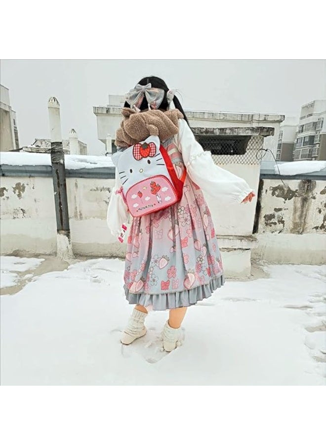 هالو كيتي حقيبة ظهر كرتونية كاواي ، حقيبة مدرسية على شكل قطة وردية ، حقيبة كتب للكمبيوتر المحمول للنساء والفتيات والأطفال ، حقيبة سفر مدرسية للبنات والأطفال - Image 5