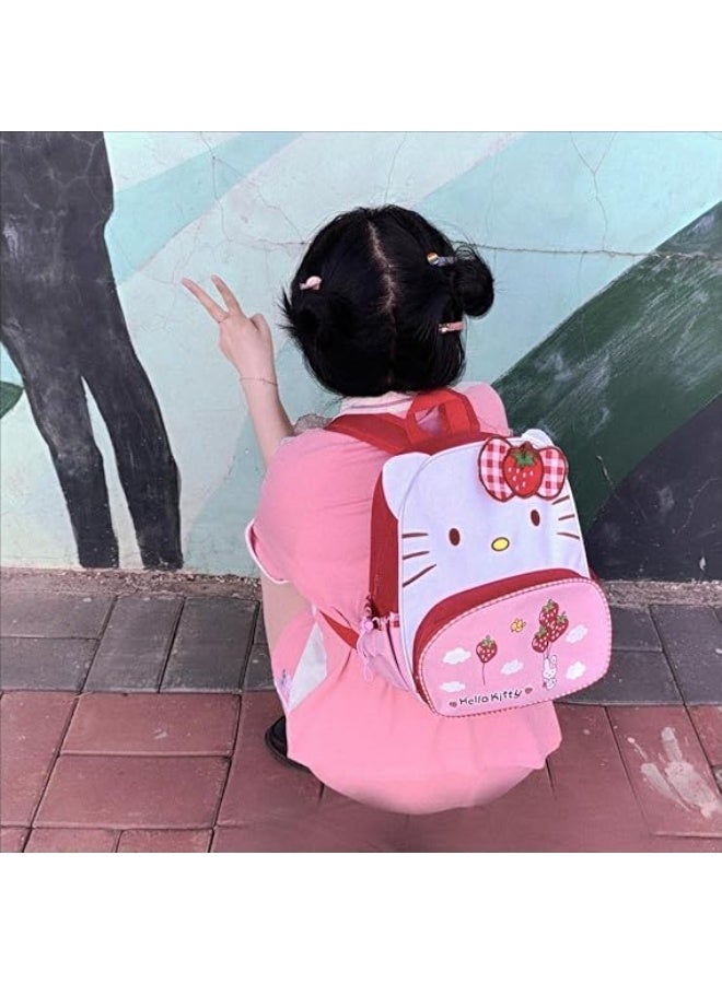 هالو كيتي حقيبة ظهر كرتونية كاواي ، حقيبة مدرسية على شكل قطة وردية ، حقيبة كتب للكمبيوتر المحمول للنساء والفتيات والأطفال ، حقيبة سفر مدرسية للبنات والأطفال - Image 3