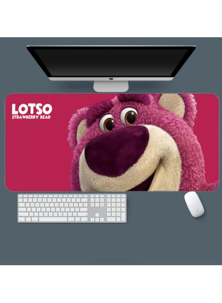 Anna Pink Cartoon Strawberry Bear Non-Slip Mouse Pad - Image 3
