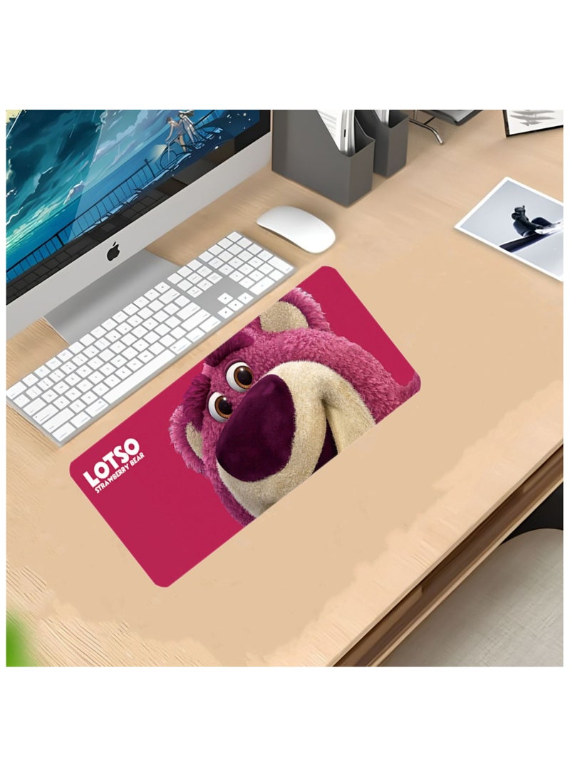 Anna Pink Cartoon Strawberry Bear Non-Slip Mouse Pad - Image 2