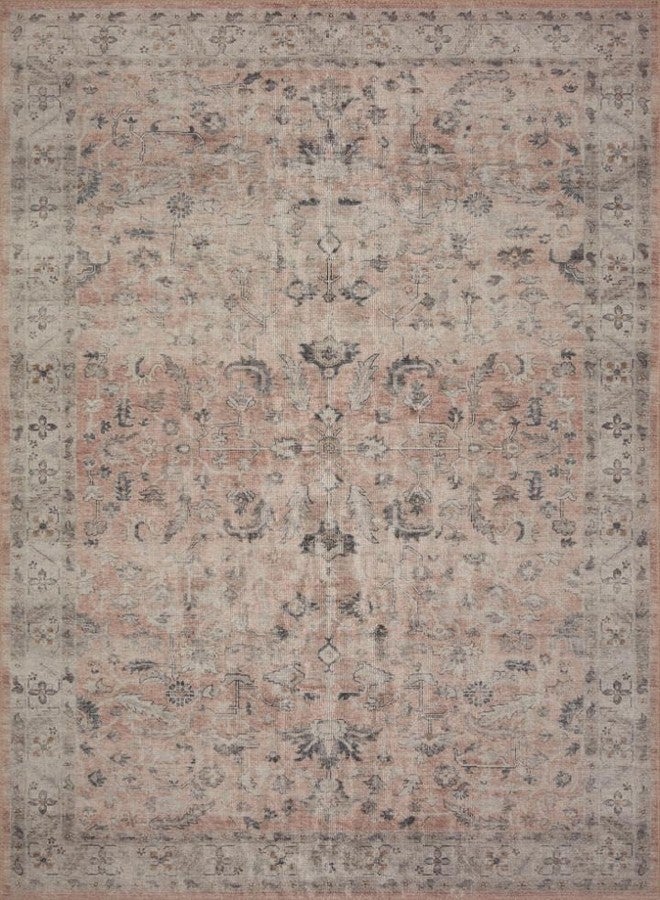 Loloi Hathaway Collection HTH-06 Blush/Multi 2'-6" x 7'-6", .25" Thick Runner Rug, Soft, Durable, Printed, Modern, Low Pile, Non-Shedding, Easy Clean, Living Room Rug - Image 3