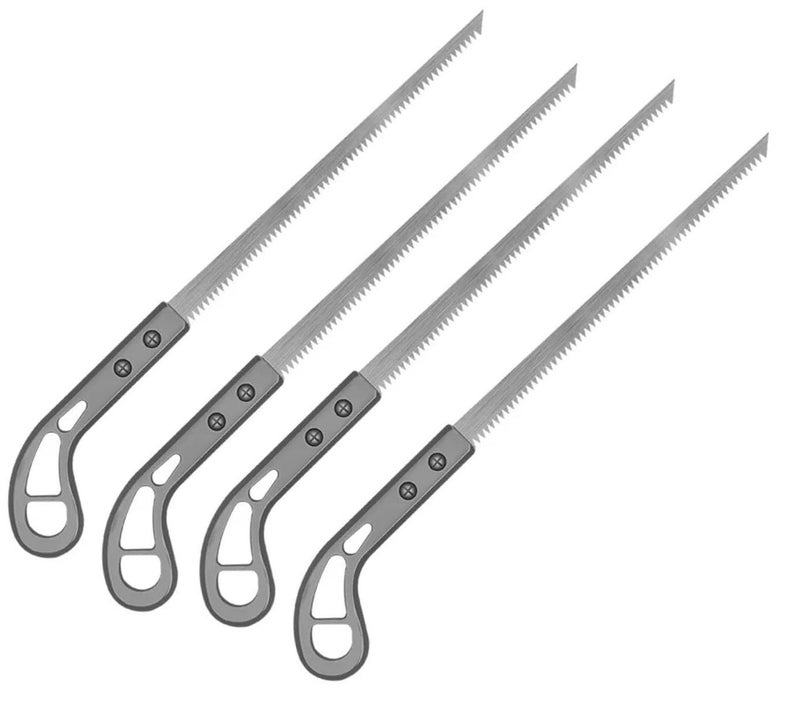 Outdoor Portable Hand Saw, 9 Inch Rugged Blade Hand Saw, Best for Camping, Gardening, Hunting | Cutting Wood, PVC, Bone, Pruning Saw with Ergonomic Non-Slip Handle Design (PACK OF 4)