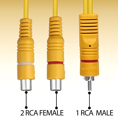 Hakuho RFV 2 RCA Male Jack to 4 RCA Female Plug Splitter Audio Video AV Adapter Cable(Color May Vary) - Image 4