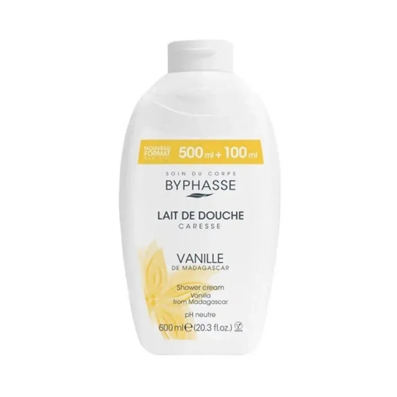 Byphasse Caress Shower Cream With Vanilla From Madagascar- 600ml