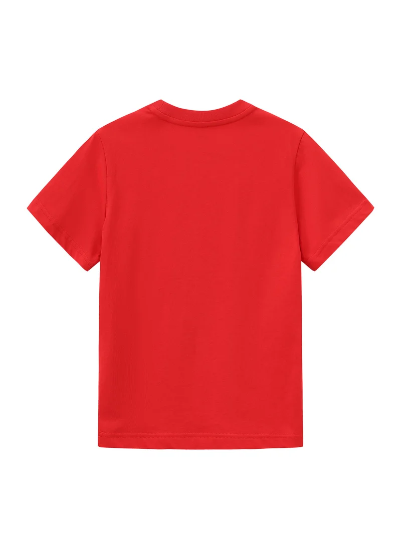 Balabala Red Kids Boys Round v-neck short-sleeved T-shirt for Men | Best Price UAE