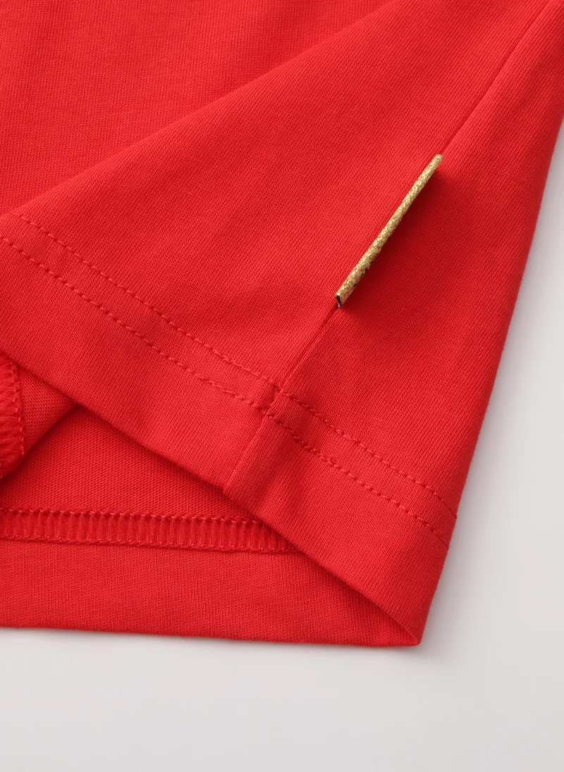 Balabala Red Kids Boys Round v-neck short-sleeved T-shirt for Men | Best Price UAE