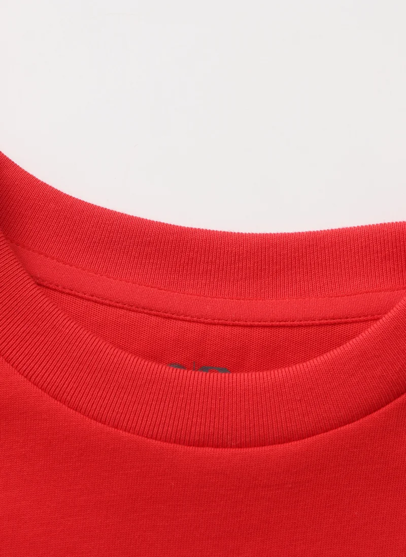 Balabala Red Kids Boys Round v-neck short-sleeved T-shirt for Men | Best Price UAE