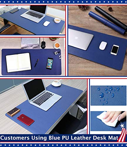 Easy Easy Life Desk Protector Blotter Pad on Top of Desks PU Leather Office Desk Writing Mat Computer Laptop Gaming Under Keyboard Mouse Pad Desk Decor Accessories Organizer for Women Men Kids Black 16 X 32 Inches - Image 5