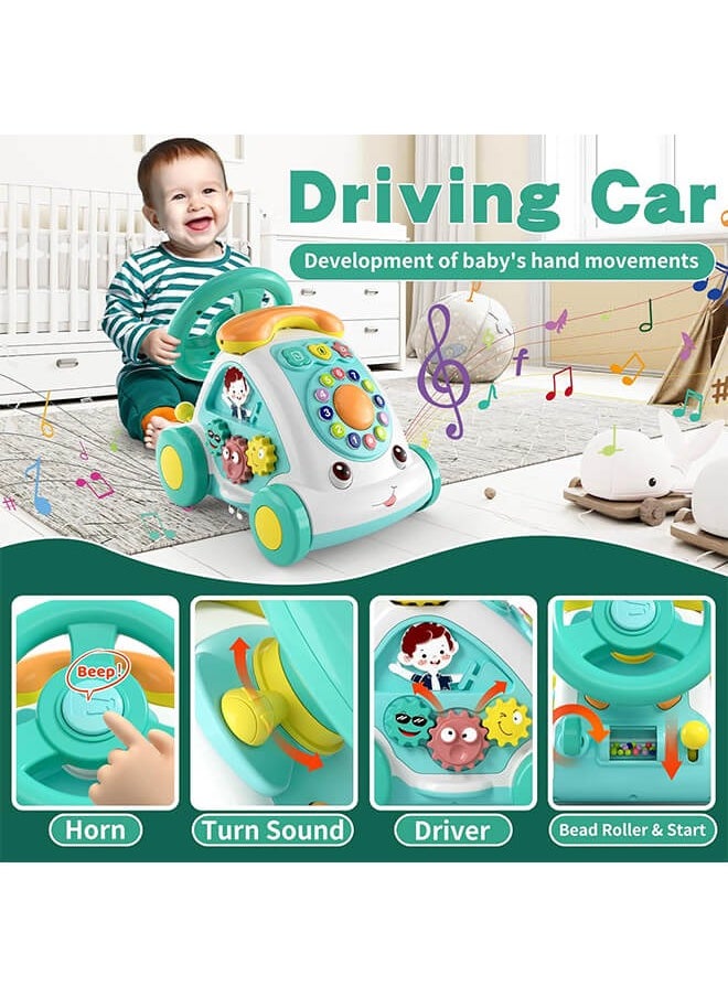 Riolio Toddler Toys for 1+ Year Old Kids - Music Toys Age 1-2 Learning Toys with Car/Sound/Music/Steering Wheel/Telephone/Lights Multi-Functional Car Early Educational Birthday Gift for Kids  - Image 4