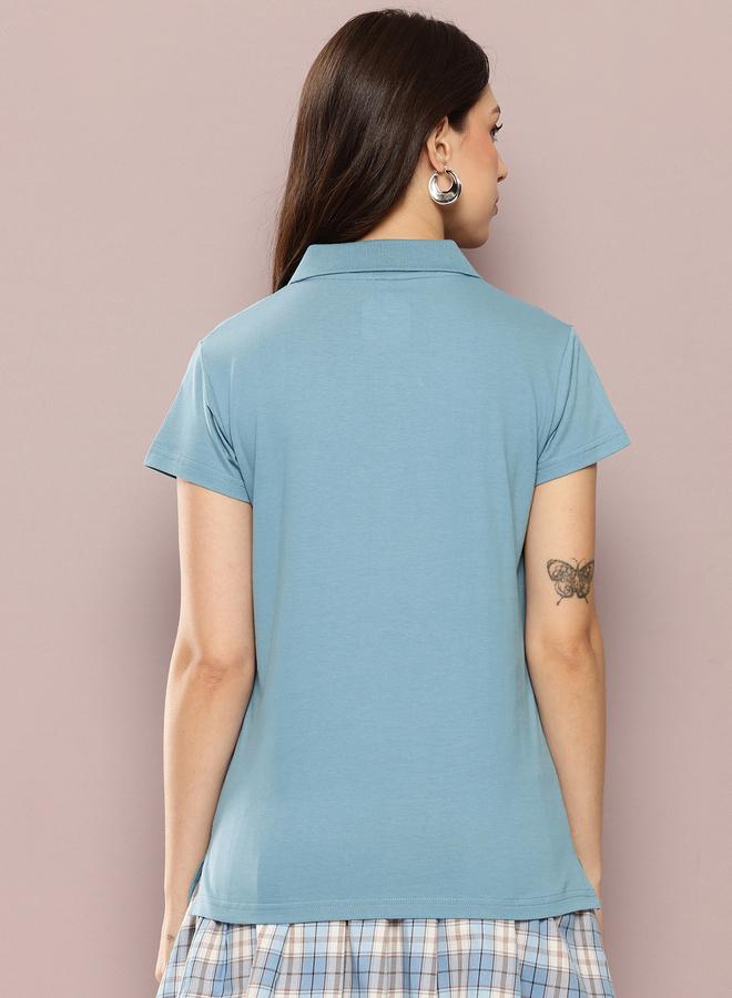 Dillinger Women Regular Fit Solid Polo T-Shirt - Image 4