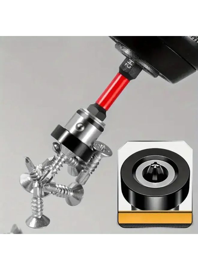 2pcs Red S2 Steel Drywall Screw Drill Bits 50mm For Installation And Wall Mounting - Image 3