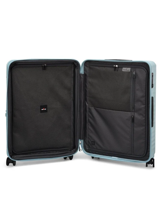Echolac Celestra 66.5 cm Hardcase Expandable 4 Double Wheel Cabin Luggage Trolley - Blue