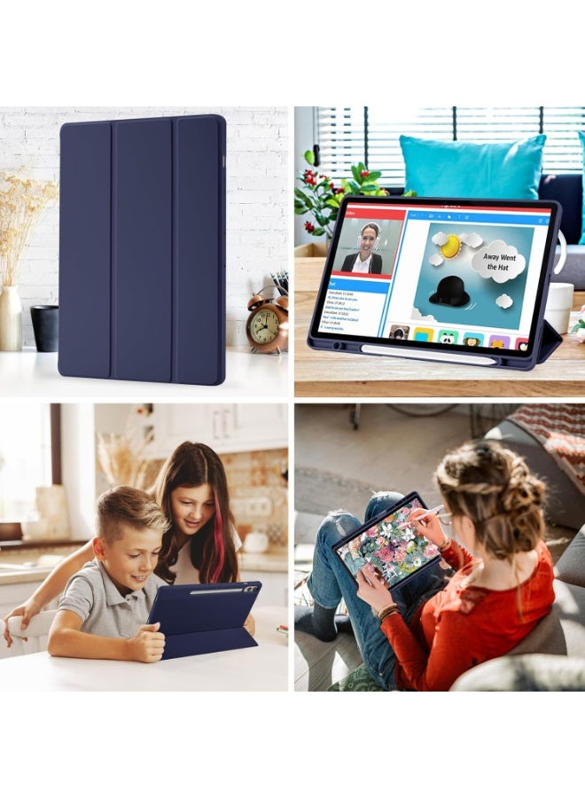 MIGOFAST Samsung Galaxy Tab S10 FE+ S10 FE Plus 2025 Released 13.1 Inch Smart Cover Stand Hard Shell Auto Sleep Wake UP with Pencil Holder for Galaxy Tab S10FE+ Dark Blue - Image 5