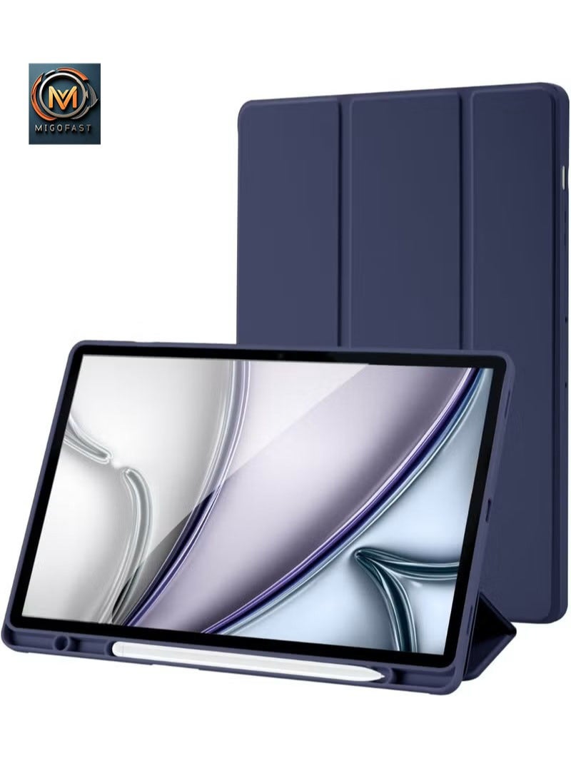 MIGOFAST Samsung Galaxy Tab S10 FE+ S10 FE Plus 2025 Released 13.1 Inch Smart Cover Stand Hard Shell Auto Sleep Wake UP with Pencil Holder for Galaxy Tab S10FE+ Dark Blue - Image 1