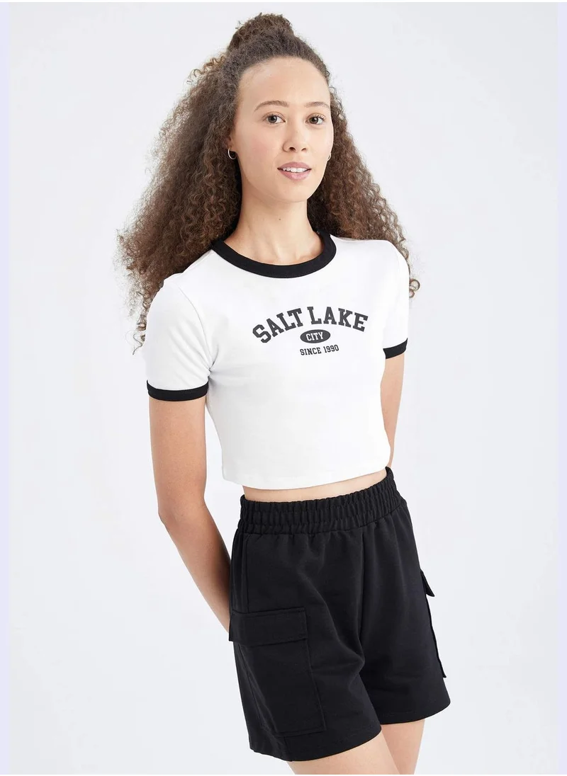 ديفاكتو Regular Fit Cargo Pockets Mini Short