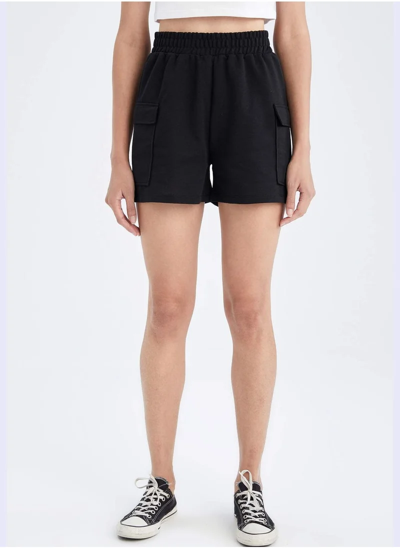 ديفاكتو Regular Fit Cargo Pockets Mini Short