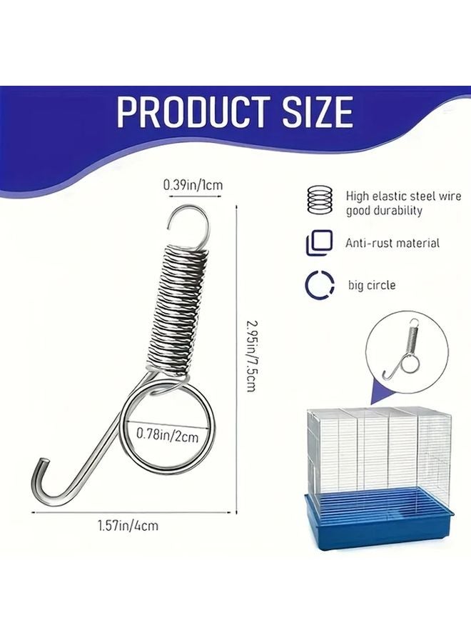 30pcs Stainless Steel Spring Latch Hooks Secure Locking One Hand Operation Pet Cage - Image 4