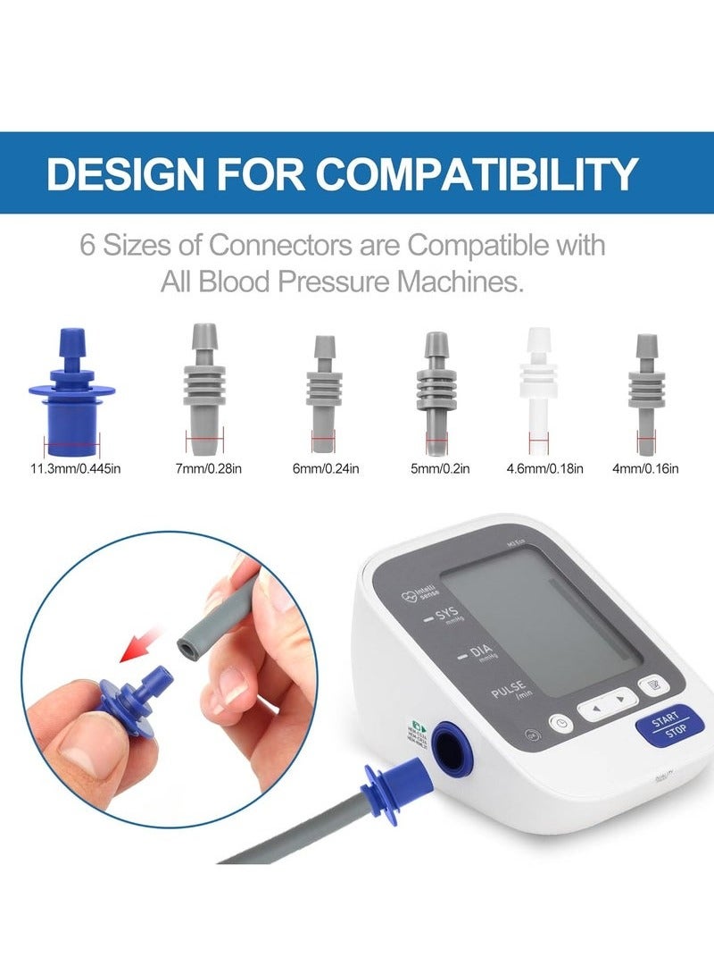 Arabest كفة ضغط الدم الزرقاء الكبيرة، (22-52 سم) كفة ضغط الدم متوافقة، كفة بديلة للأذرع الكبيرة للبالغين، 1 موصلات (4.6 مم)، كفات فقط - Image 2