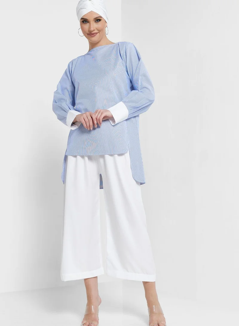 Khizana Cuffed Top & Pant Set