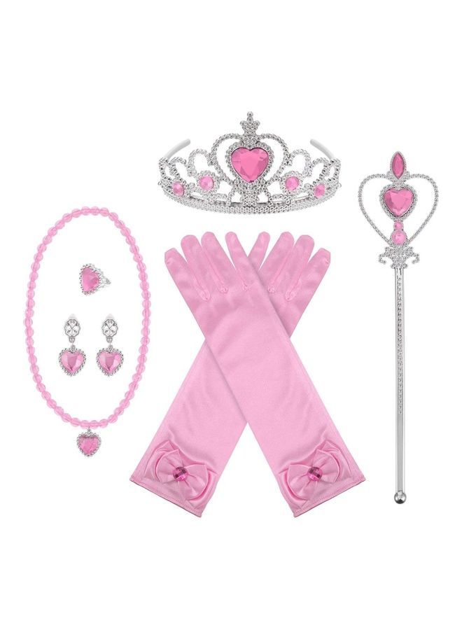 نيبمينينت طقم إكسسوارات ملابس الأميرة من 7 قطع، لون وردي - Image 1