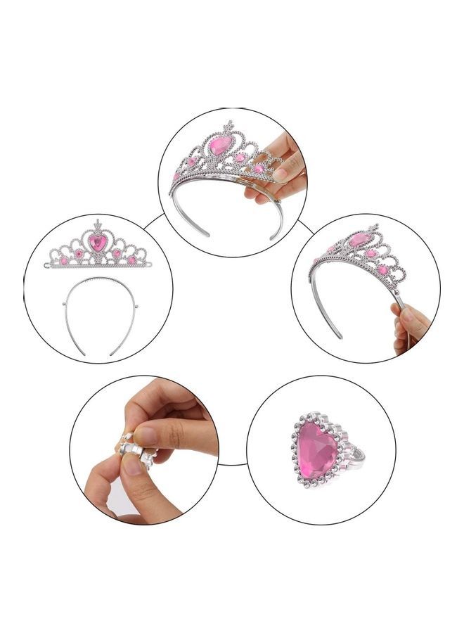 نيبمينينت طقم إكسسوارات ملابس الأميرة من 7 قطع، لون وردي - Image 3