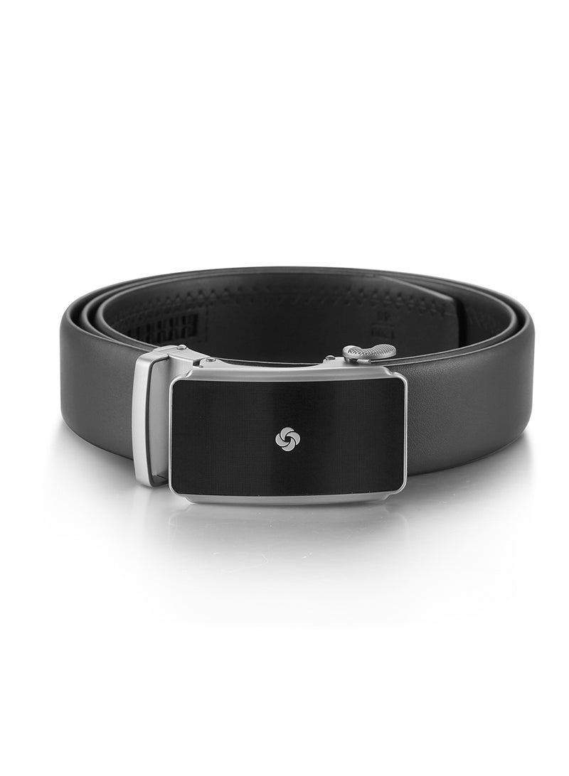 Samsonite Wayne II BIZ Auto Flower Belt, Black|100% Leather|Hole Free Belt - Image 3