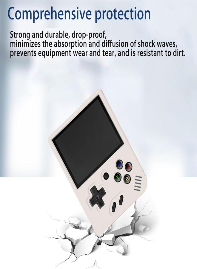 NOUKAJU Case for Miyoo Mini Plus,NOUKAJU Silicone Protective Cover,Drop-Proof,Scratch-Proof,Shock-Proof,Dust-Proof,Protective Case for Miyoo Mini Plus Handheld Game Console(Off-White) - Image 5