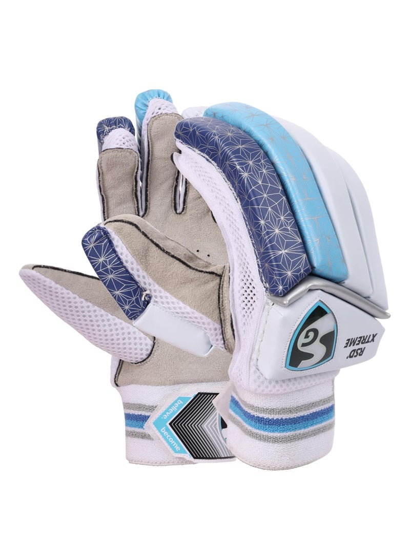 SG SG RSD XTREME RH Cricket Batting Gloves | Right-Hand | Cotton Palm | HD Foam Finger Rolls | Mesh Gusset Ventilation | Toweled Velcro Wristband | Breathable & Comfortable - Image 1