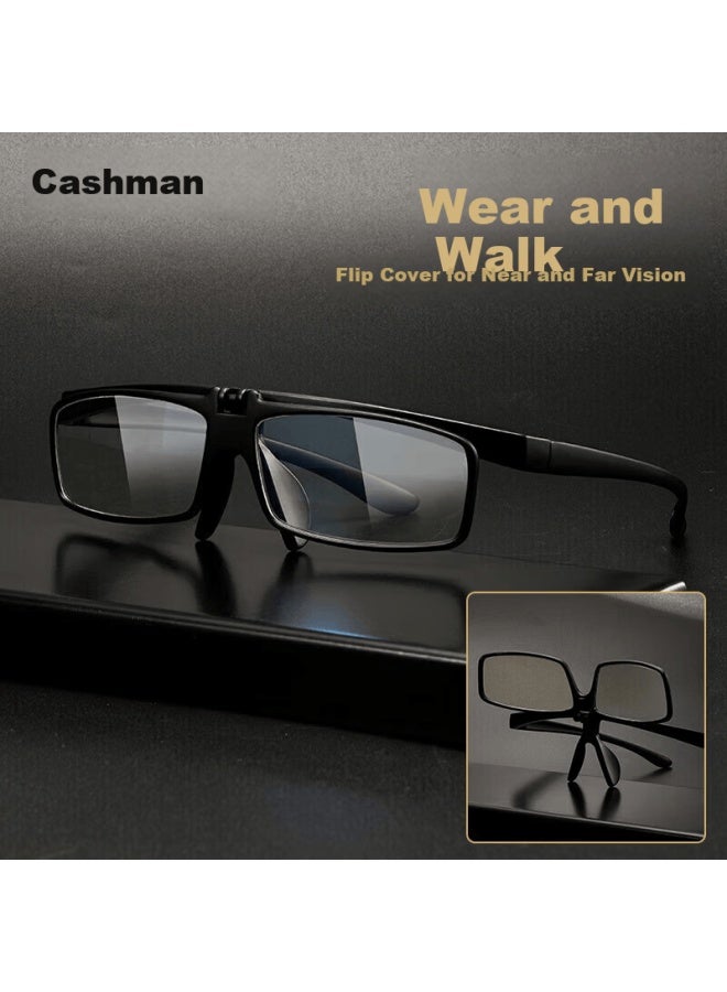 Caxman Multifunctional Flip-top Reading Gl Sports Bifocal Protective Blue Light Blocking Eyewear For Men And Women - Image 1