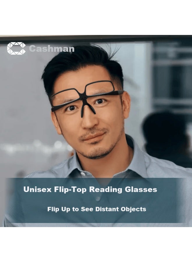 Caxman Multifunctional Flip-top Reading Gl Sports Bifocal Protective Blue Light Blocking Eyewear For Men And Women - Image 3